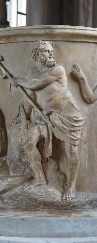 Hermes che consegna Dioniso infante a una ninfa
