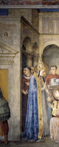 San Lorenzo riceve i doni della Chiesa